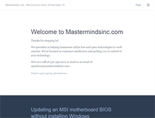 Tablet Screenshot of mastermindsinc.com